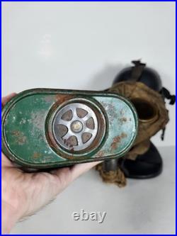 Ww1 World War 1 US Corrected English Type Box Respirator Gas Mask 1918 With Bag