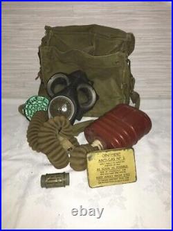 Wwii Ww2 1941 Canadian Canada Military Army Issue Gas Mask Respirator Kit Rare